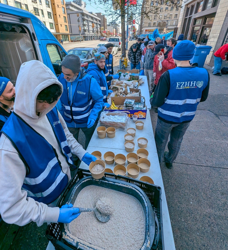 Vancouver, Canada - Participating in Mobile Food Rescue Program by Serving Hot Breakfasts & Lunches with Drinks & Desserts to Local Community's Less Privileged People
