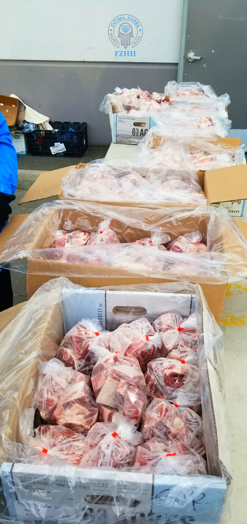 Honoring Zakat al-Fitr of Holy Month of Ramadan by Distributing Holy Qurbani to 165 Refugee Families at Muslim Food Bank - CAN