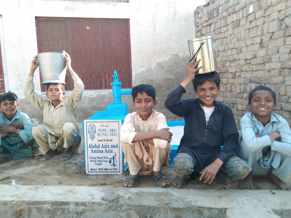 Punjab, Pakistan – Abdul Aziz and Amina Aziz – FZHH Water Well# 1383