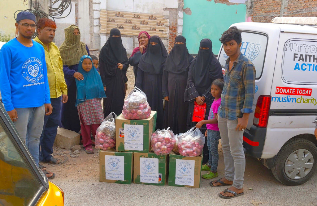 Hyderabad, India - Participating in Month of Ramadan Appeal Program & Mobile Food Rescue Program by Distributing Monthly Ration to Ten Homeless & Less Privileged Families
