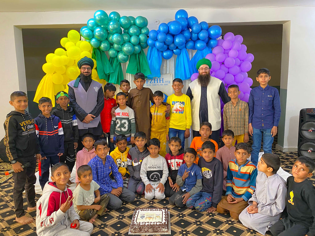 Lahore, Pakistan - Participating in Orphan Support & Mawlid Support Programs by Celebrating ZikrAllah & Mawlid an Nabi ﷺ & Serving Hot Meals with Blessed Birthday Cakes to Beloved Orphans at Local Community's Orphanage
