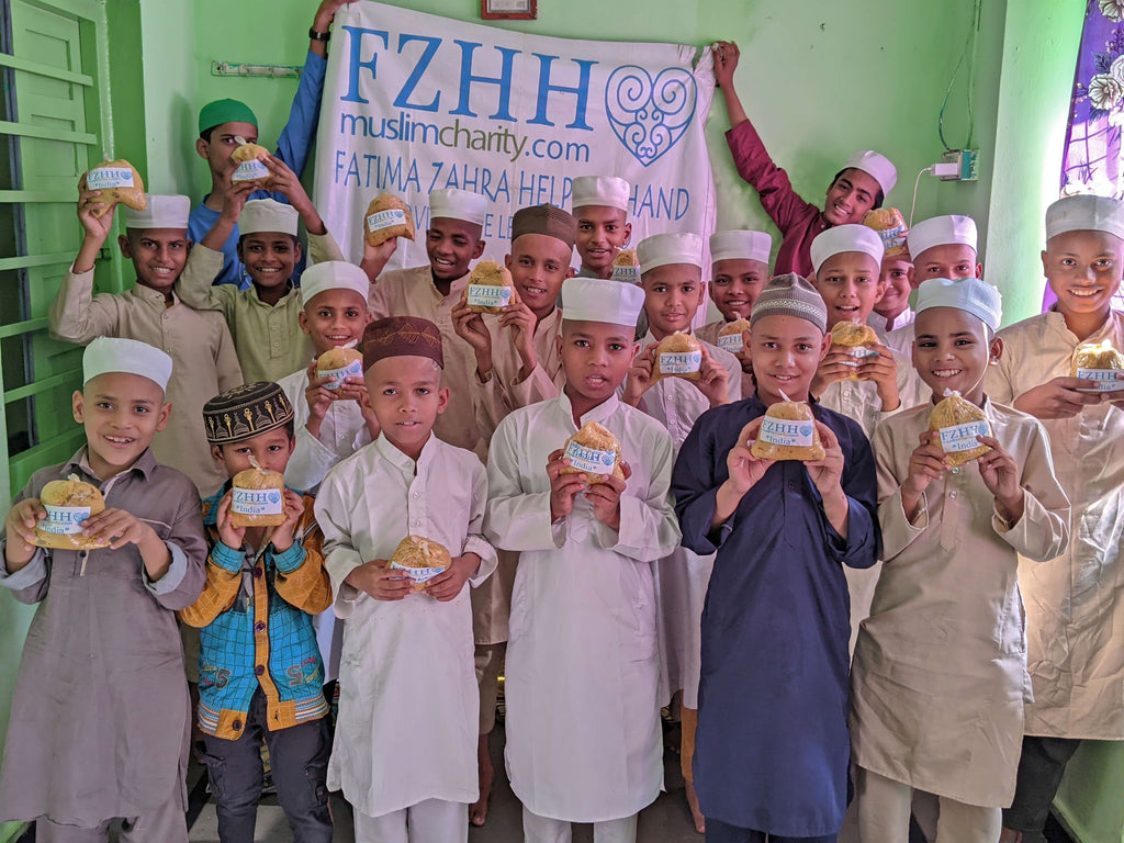 Hyderabad, India - Participating in Mobile Food Rescue Program by Distributing Hot Meals to Madrasa Students, Homeless & Less Privileged Families