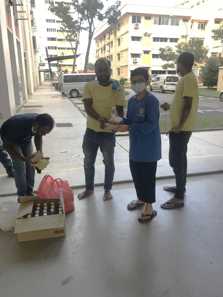Simei, Singapore - Honoring Shaykh Nurjan's Teachings by Cooking & Distributing 22+ Packets of Hot Food & Water to Community's Less Privileged People