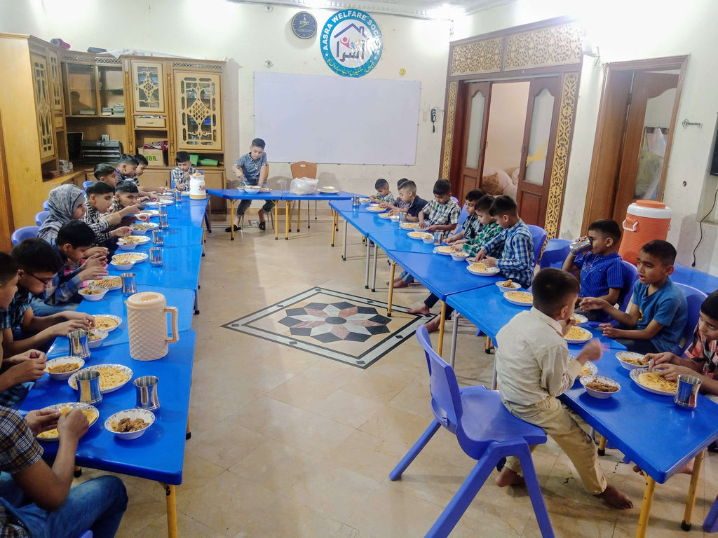 Lahore, Pakistan - Participating in Orphan Support Program & Mobile Food Rescue Program by Serving Hot Meals to Beloved Orphans at Local Community's Orphanage Serving Beloved Orphans & Less Privileged Children