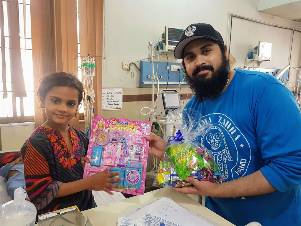 Honoring Wiladat/Holy Birthday of Sayyidina Imam Ali ar-Rida (AS) & URS/Union of Mawlana Shaykh Khalid al-Baghdadi ق ع by Distributing Goodie Bags & Gifts to Admitted Children at Pediatric Surgery & Medicine Wards of Children's Hospital - PK