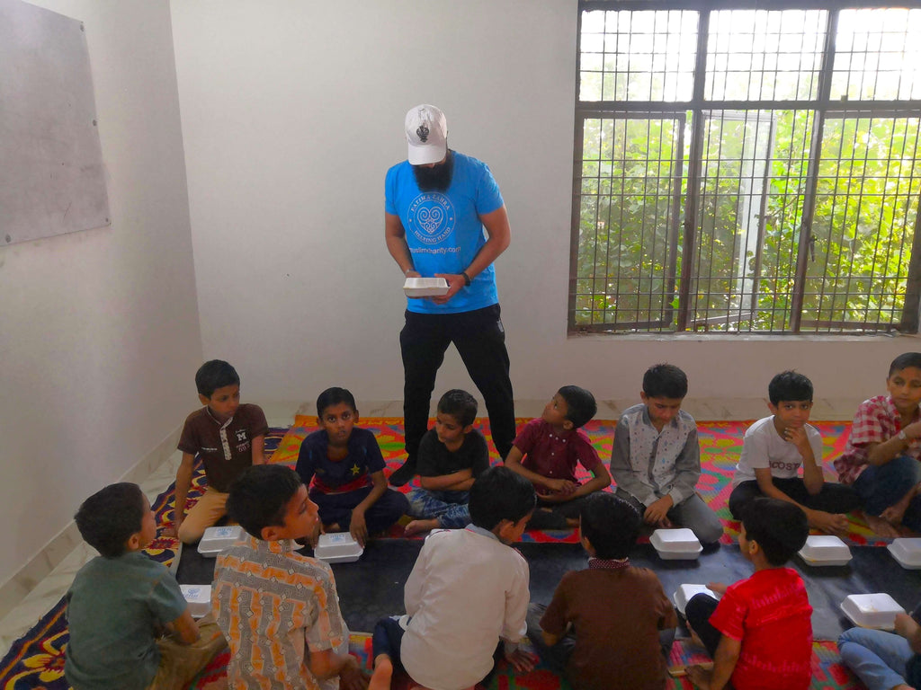 Lahore, Pakistan - Participating in Orphan Support Program & Mobile Food Rescue Program by Serving Hot Lunch to 65+ Beloved Orphans & Less Privileged Children