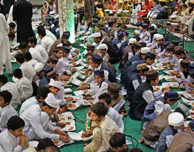 Lahore, Pakistan - Participating in Orphan Support & Mawlid Support Programs by Celebrating Grand Mawlid an Nabi with Beloved Orphans, Less Privileged Children & Families - Blessed Full Course Lunch with Blessed Birthday Cakes & Desserts