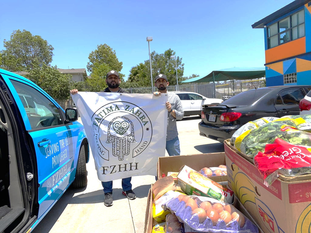 Los Angeles - Honoring Holy Day of Jummah/Friday by Rescuing & Distributing Essential Groceries to Community's Homeless & Less Privileged People at Local Community Center