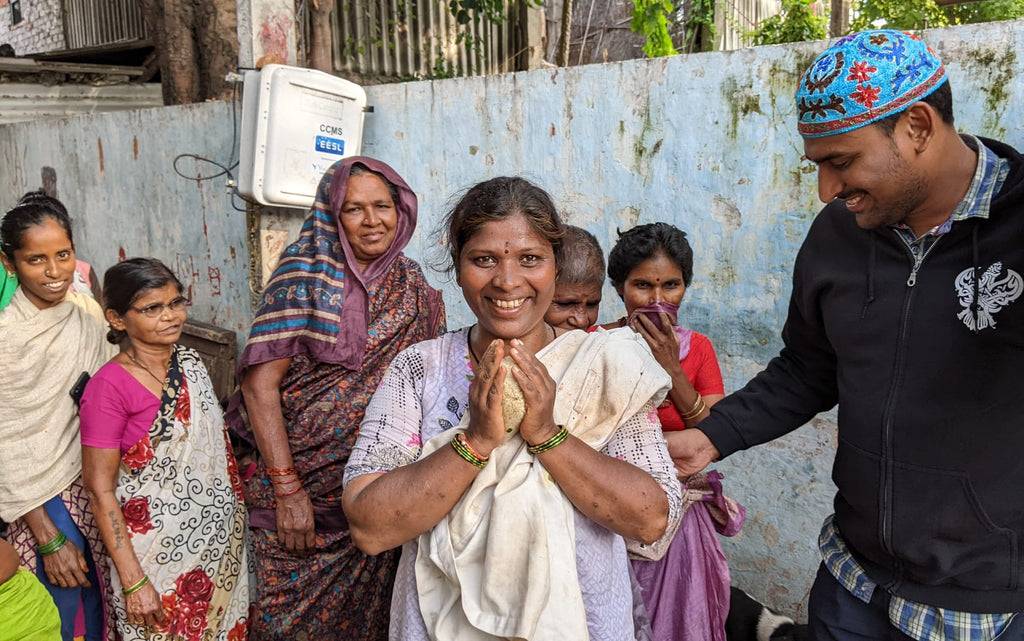 Hyderabad, India - Honoring Third Day of Holy Month of Muharram by Preparing & Distributing Hot Meals to Local Community's Homeless & Less Privileged People