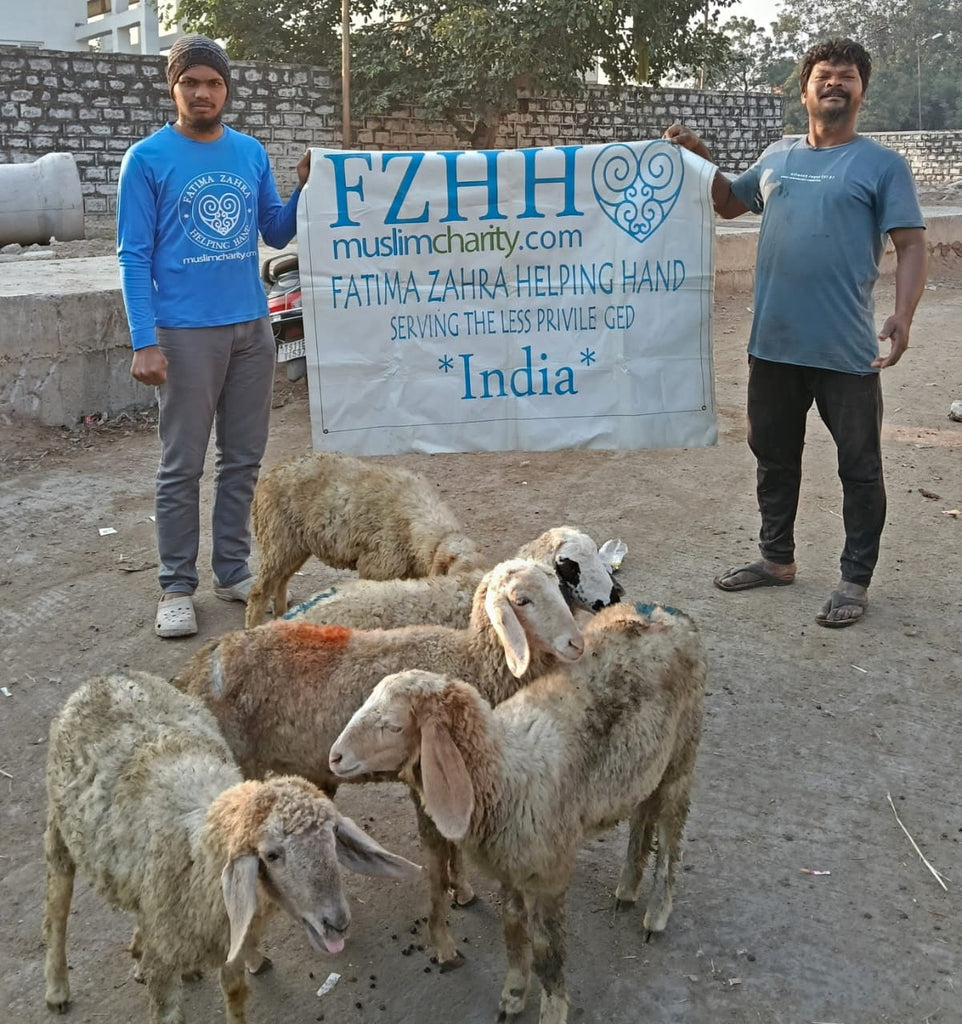 Hyderabad, India - Participating in Our Holy Qurbani Program & Mobile Food Rescue Programs by Processing, Packaging & Distributing Over 70+ lbs of Holy Qurbani Meat from 5 Holy Qurbans to Local Community’s 35+ Less Privileged Families