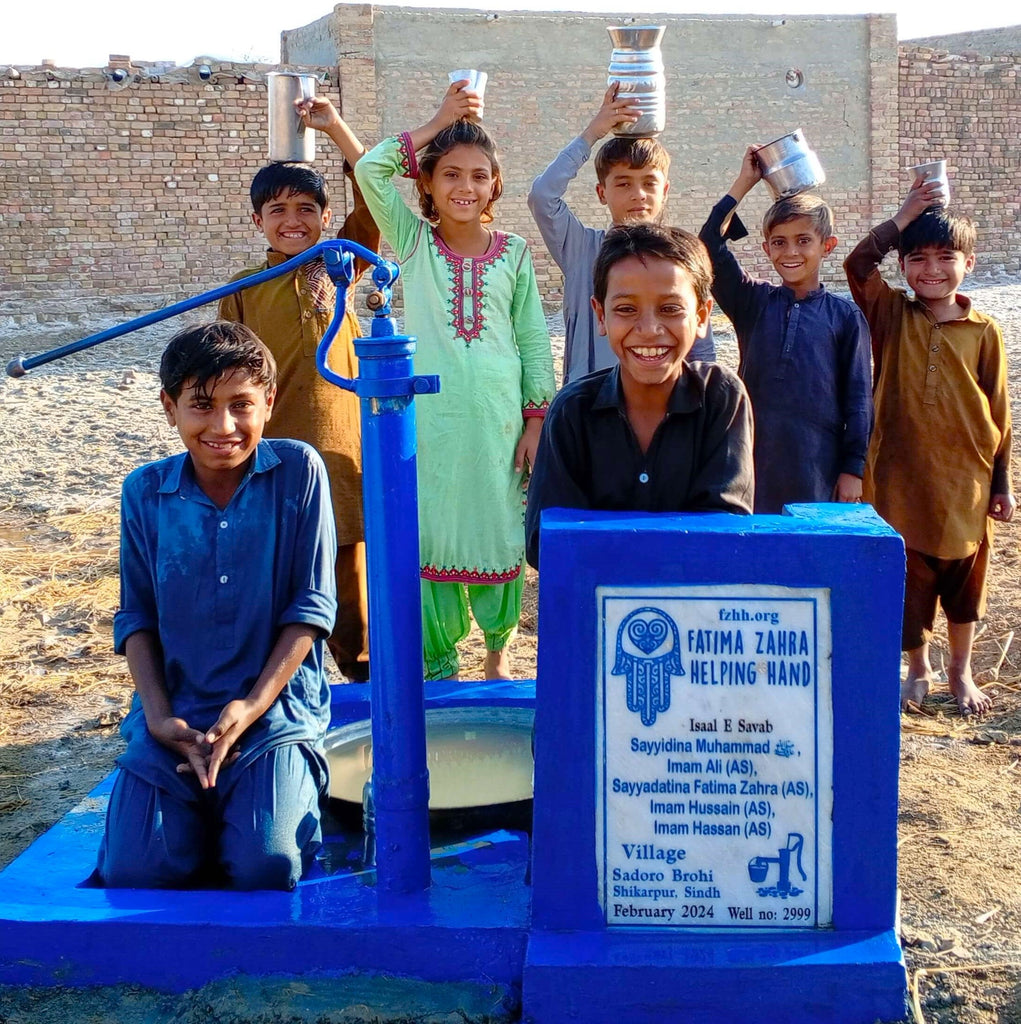 Sindh, Pakistan – Sayyidina Muhammad SAW, Imam Ali (AS), Sayyadatina Fatima Zahra (AS), Imam Hussain (AS), Imam Hassan (AS) – FZHH Water Well# 2999