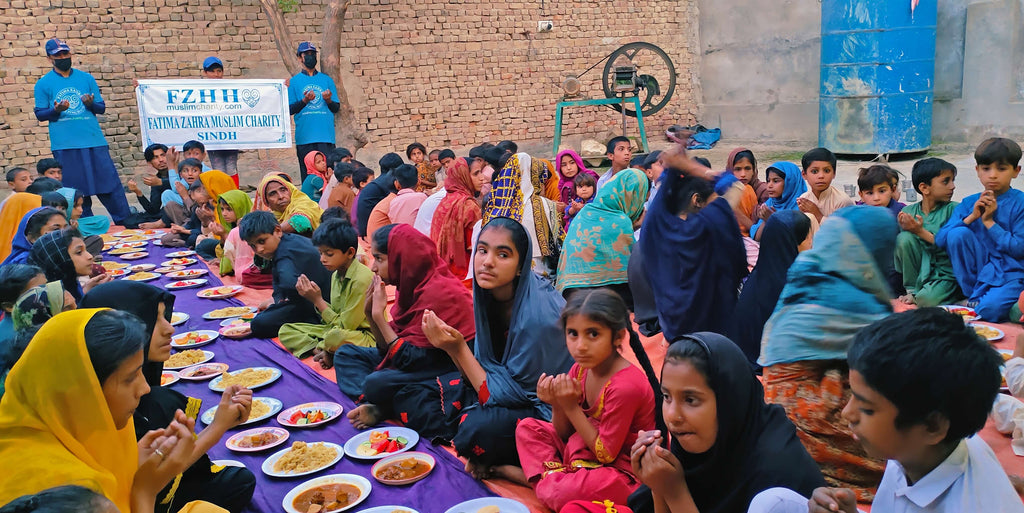 Sindh, Pakistan - Ramadan Day 21 - Participating in Month of Ramadan Appeal Program & Mobile Food Rescue Program by Serving 150+ Complete Iftari Meals with Hot Dinners & Cold Drinks to Beloved Orphans & Widows