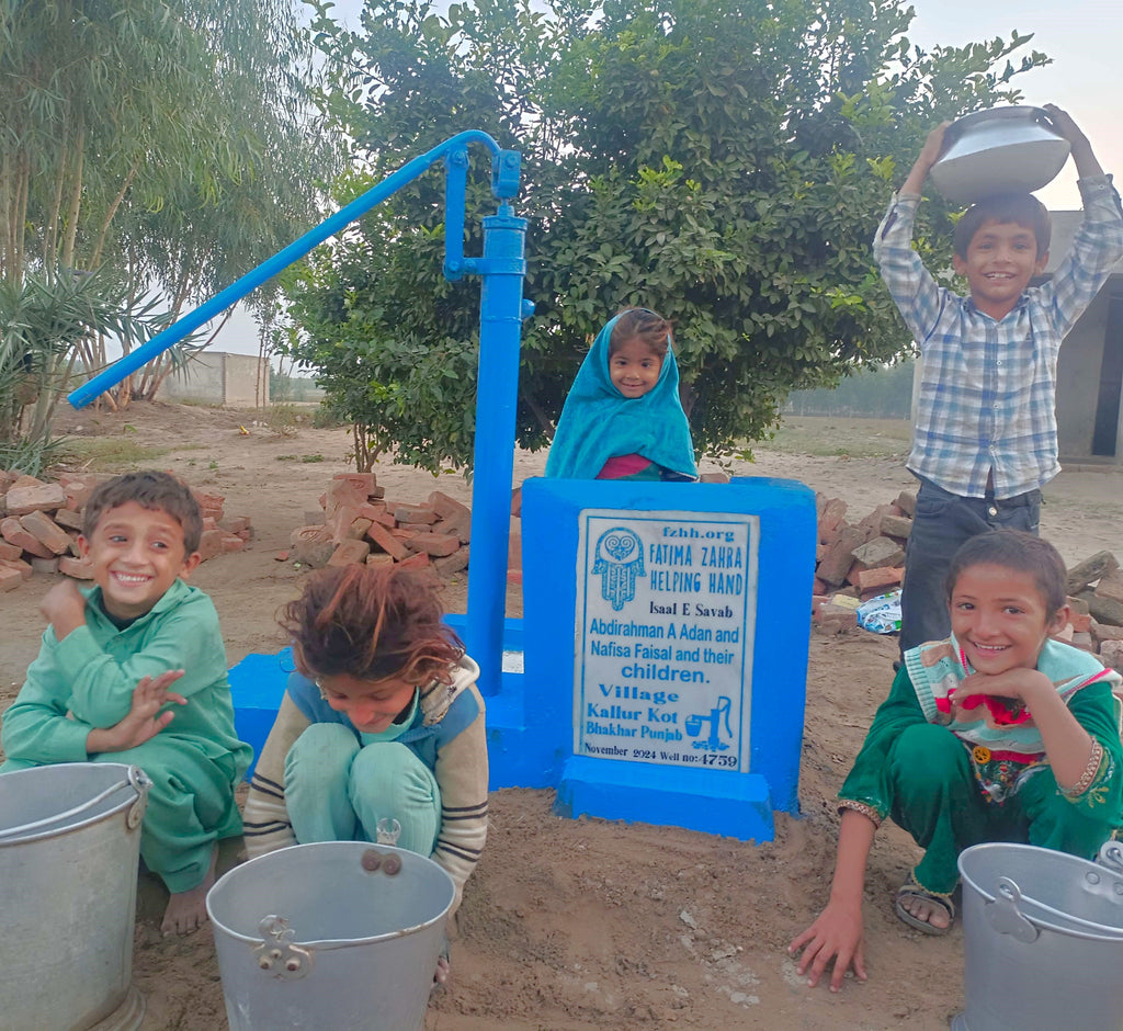 Punjab, Pakistan – Abdirahman A Adan and Nafisa Faisal and their children – FZHH Water Well# 4759