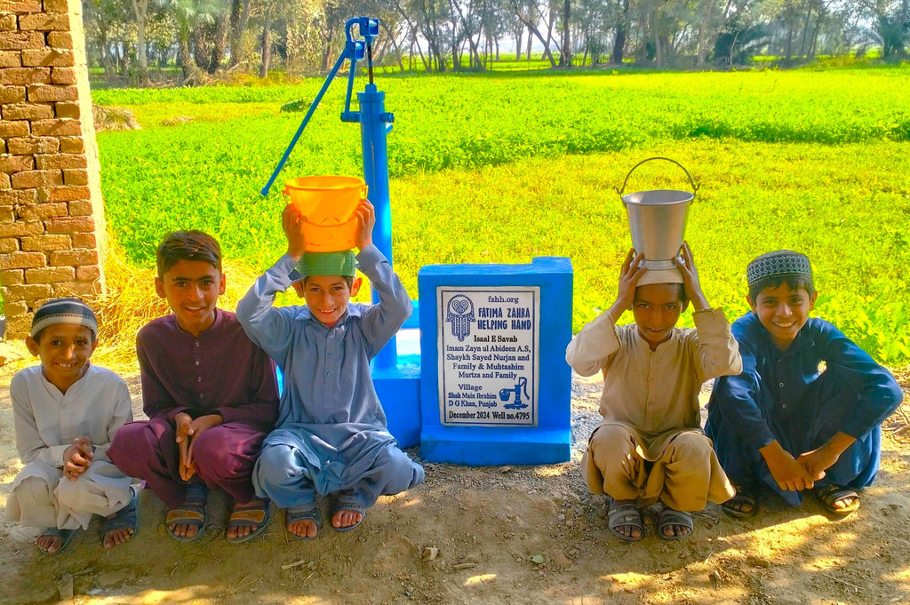 Punjab, Pakistan – Imam Zayn ul Abideen A.S, Shaykh Sayed Nurjan and family & Muhtashim Murtza and family – FZHH Water Well# 4795