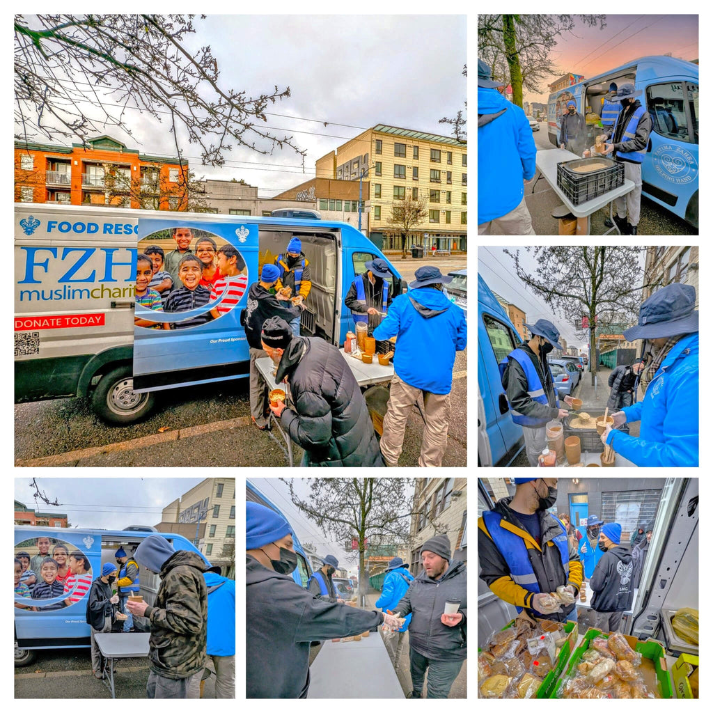 Vancouver, Canada - Participating in Mobile Food Rescue Program by Serving Hot Breakfasts & Lunches with Drinks and Desserts to Local Community's Homeless & Less Privileged People