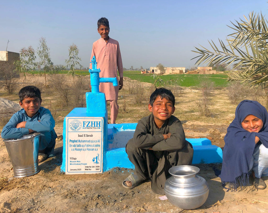 Punjab, Pakistan – Prophet Muhammad s,a,v,s Ali ibn Abi Talib a,s Fatima al Zahra a,s Husayn a,s Hassan a,s – CA Order no. 37576 - Well no. 5007