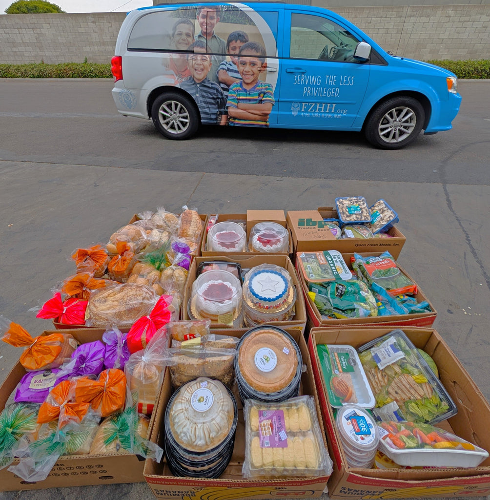 Los Angeles, California - Participating in Mobile Food Rescue Program by Rescuing & Distributing Over  180+ lbs. of Fresh Meats, Produce, Bakery Items & Desserts to Local Community's Breadline Serving Less Privileged Families