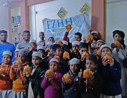 Hyderabad, India - Participating in Our Mobile Food Rescue Program by Preparing, Packaging, Serving & Distributing Hot Homemade Meals to 150+ Less Privileged Madrasa Children & Homeless Families