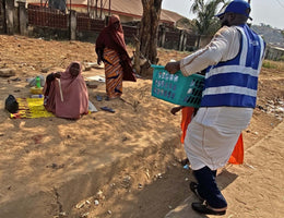 Abuja, Nigeria - Participating in our Mobile Food Rescue Program by Preparing, Packaging & Distributing Hot Homemade Meals & Water Bottles to 30+ Less Privileged People