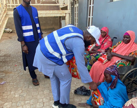 Abuja, Nigeria - Participating in Mobile Food Rescue Program by Distributing 15+ Rice Bags to Disabled Families, 10+ Footwear, 200+ Biscuits, 200+ Juice Packs & 200+ Sweets to Less Privileged Children at Local Community's Internally Displaced Camp
