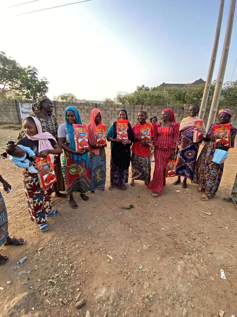 Abuja, Nigeria - Participating in Mobile Food Rescue Program by Distributing 13+ Rice Bags to Disabled Families at Local Community's Internally Displaced Camp