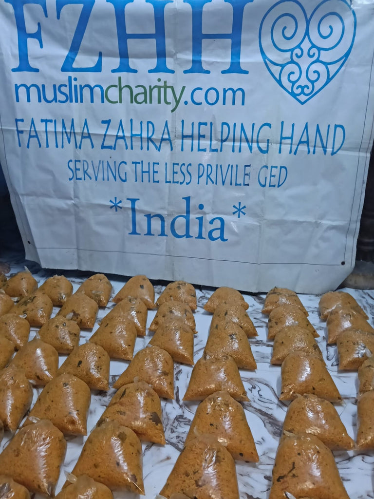 Hyderabad, India - Participating in Our Mobile Food Rescue Program by Preparing, Packaging, Serving & Distributing Hot Homemade Meals to 150+ Less Privileged Madrasa Children & Homeless Families