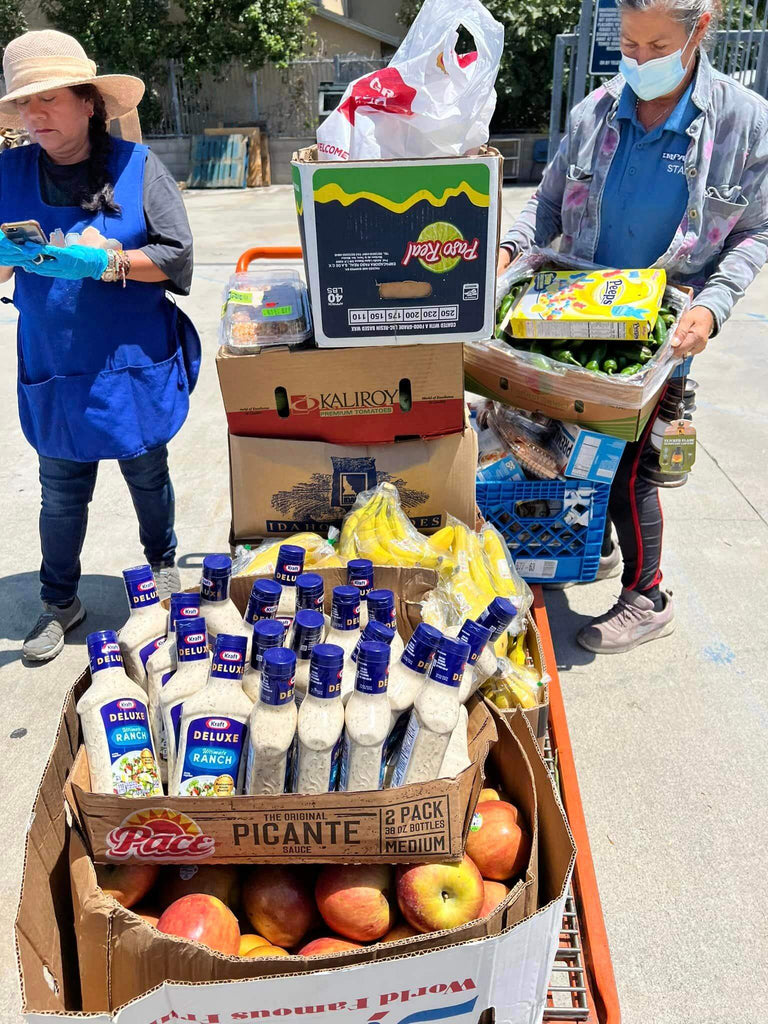 Los Angeles, California - Participating in Mobile Food Rescue Program by Rescuing & Distributing 350+ lbs. of Essential Groceries to Local Community's Breadline Serving Less Privileged Families