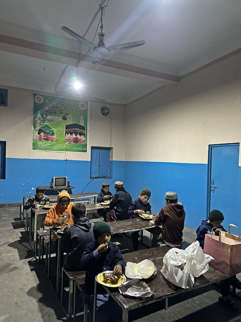 Lahore, Pakistan - Participating in Orphan Support Program & Mobile Food Rescue Programs by Serving Hot Meals & Blessed Birthday Cake to 15+ Beloved Orphans at Local Community's Orphanage