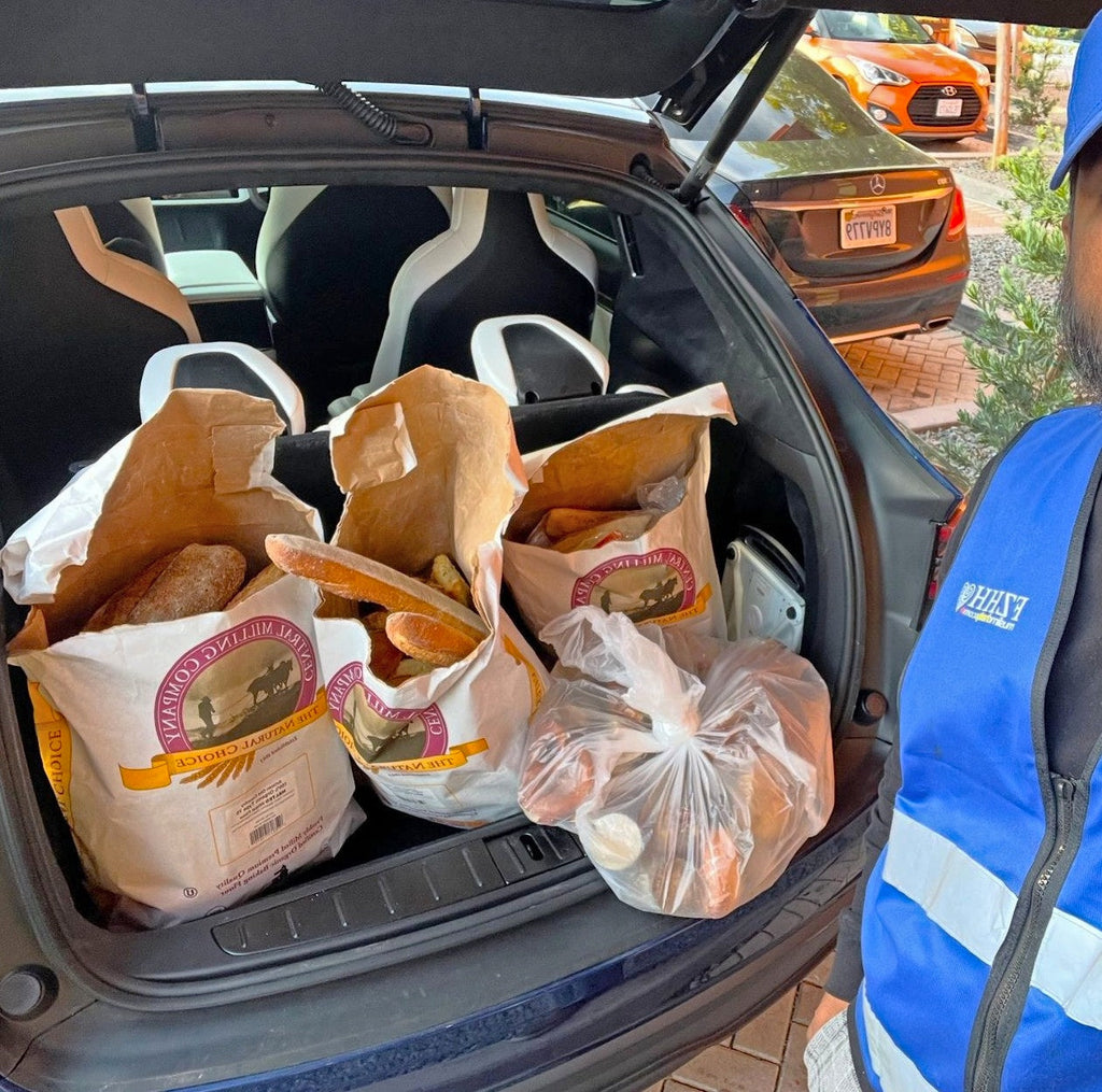 Oakland, California - Participating in Our Weekly Mobile Food Rescue Program by Rescuing & Distributing 600+ lbs. of Fresh Breads & Bakery Items to Local Community's Detox & Rehab Center